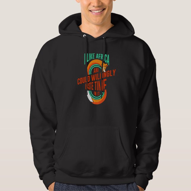 Sudadera I like Africa and Could Willingly  Mens Safari Tra (Anverso)