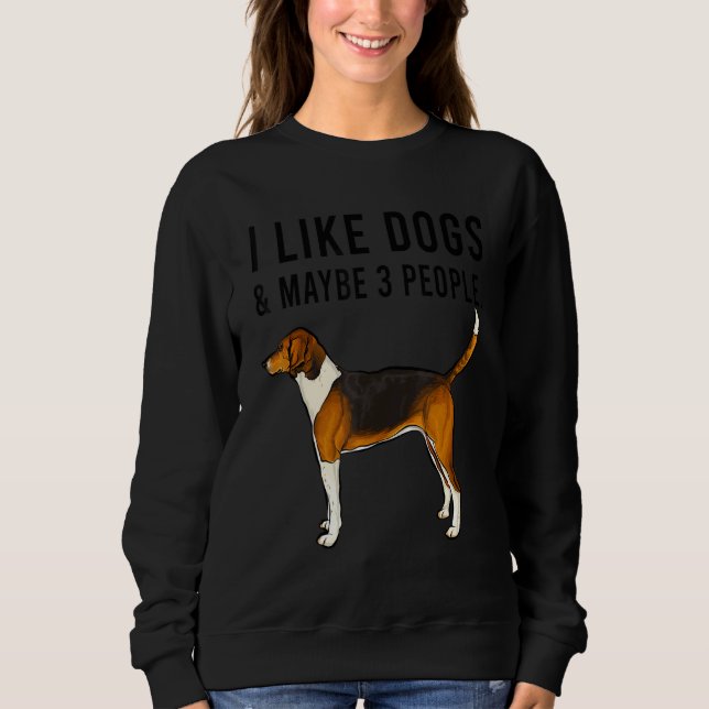 Sudadera I Like American Foxhound Dogs And Maybe 3 People (Anverso)
