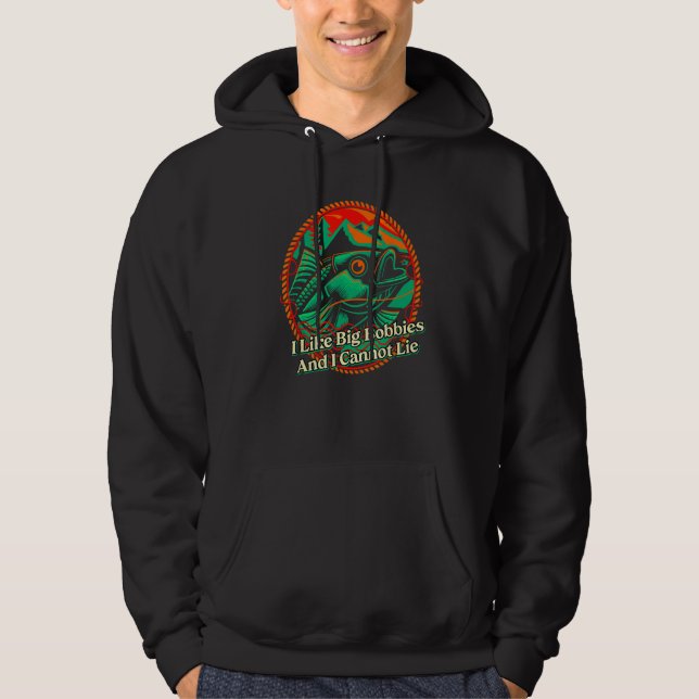 Sudadera I Like Big Bobbies  Fly Fishing Humor Angling (Anverso)