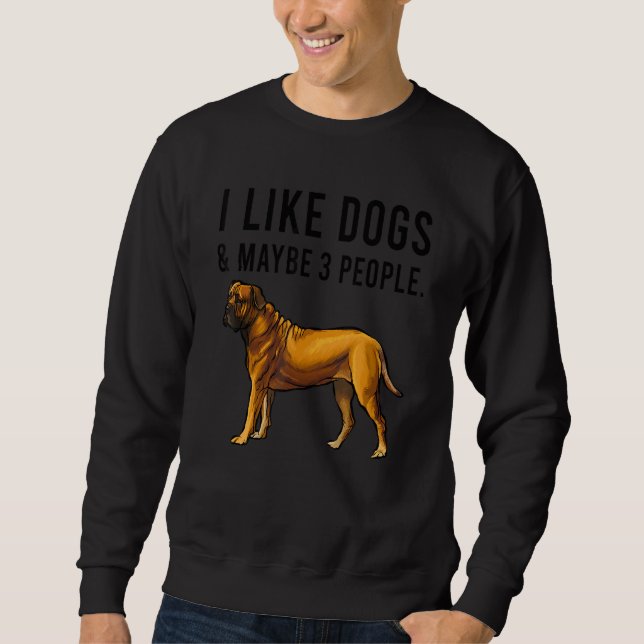 Sudadera I Like Boerboel Dogs And Maybe 3 People (Anverso)