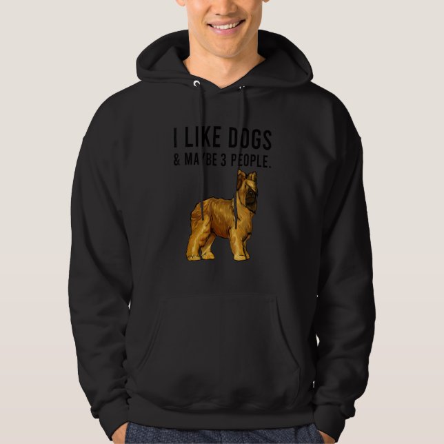 Sudadera I Like Briard Dogs And Maybe 3 People (Anverso)
