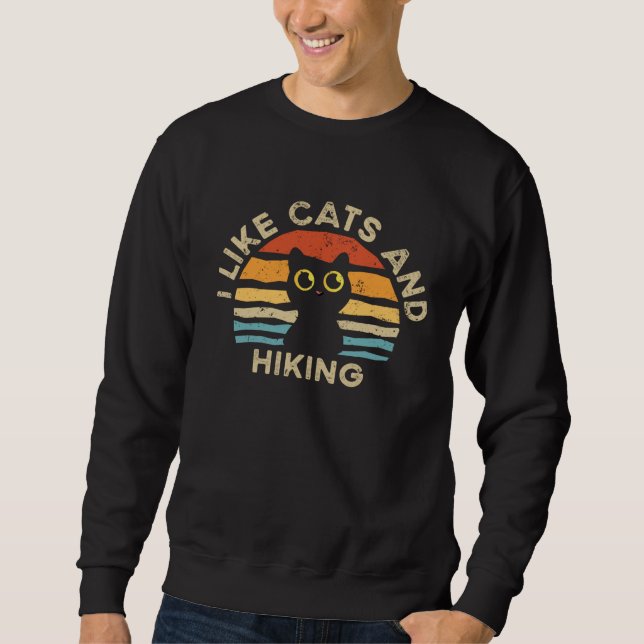 Sudadera I Like Cats And Hiking (Anverso)
