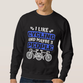 Sudadera i like cycling and maybe 3 people
