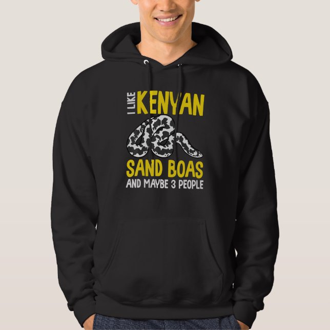 Sudadera I Like Kenyan Sand Boas and Maybe 3 People Snake O (Anverso)