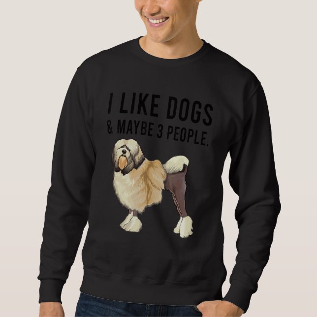 Sudadera I Like Lowchen Dogs And Maybe 3 People (Anverso)