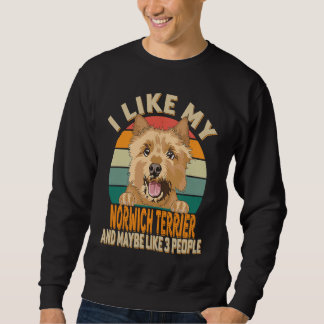 Sudadera I Like My Norwich Terrier Dog & Maybe Like 3 Peopl