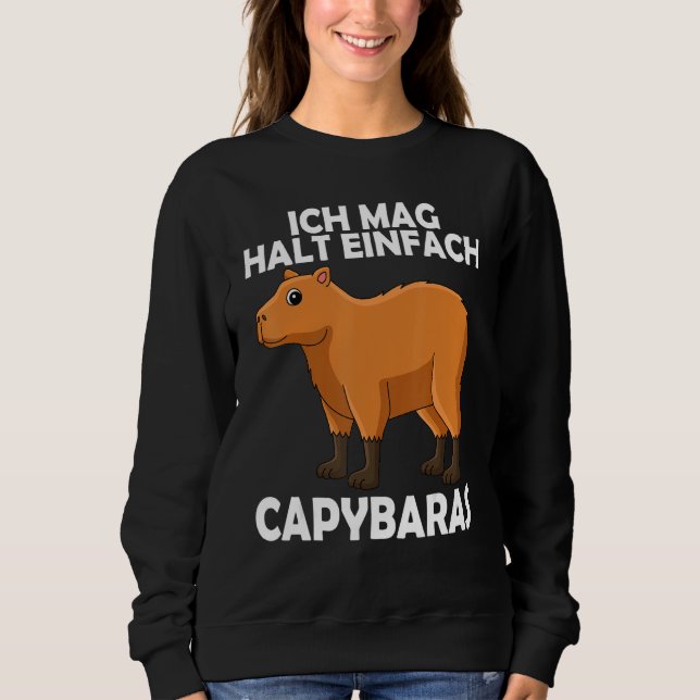 Sudadera I like to hold Capybaras water pig guinea pigs (Anverso)