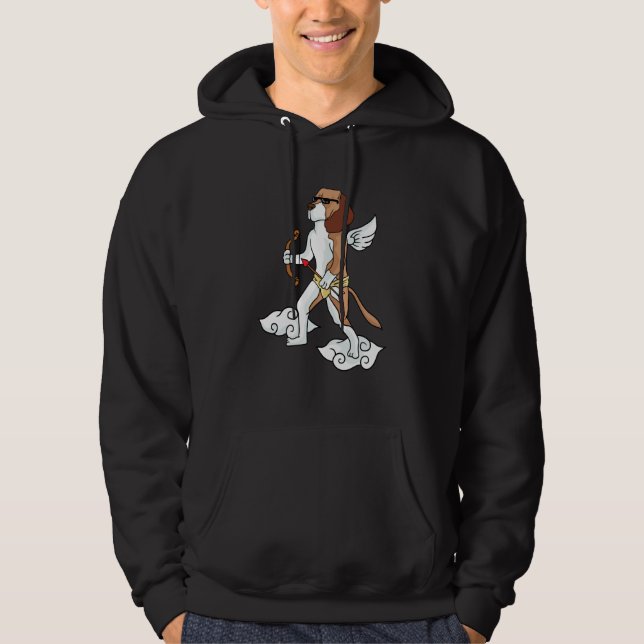 Sudadera I Love Beagles Cupid Beagle Dog  Heart Valentines  (Anverso)