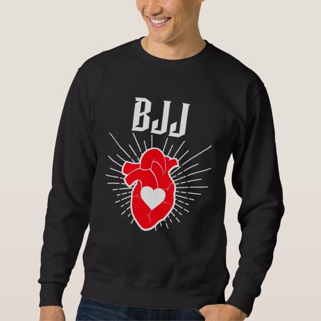 Sudadera I Love BJJ Heart Jiu Jitsu Muay Thai MMA Wrestling (Anverso)