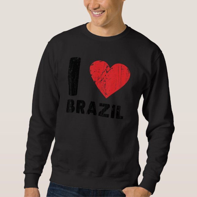 Sudadera I Love Brazil I Heart Brazil Family Travel Brazil  (Anverso)