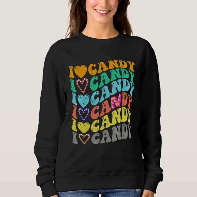 Sudadera I love Candy Halloween Party Cute Trick or Treat (Anverso)