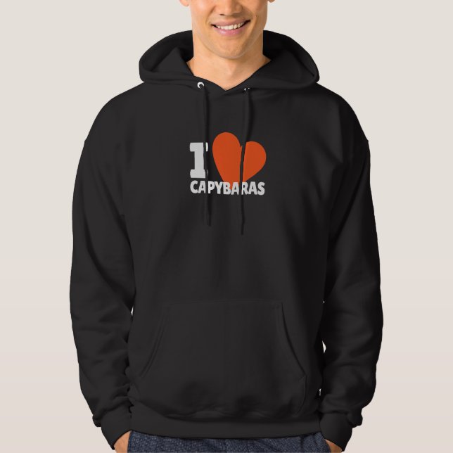Sudadera I Love Capybaras Heart Capybaras (Anverso)