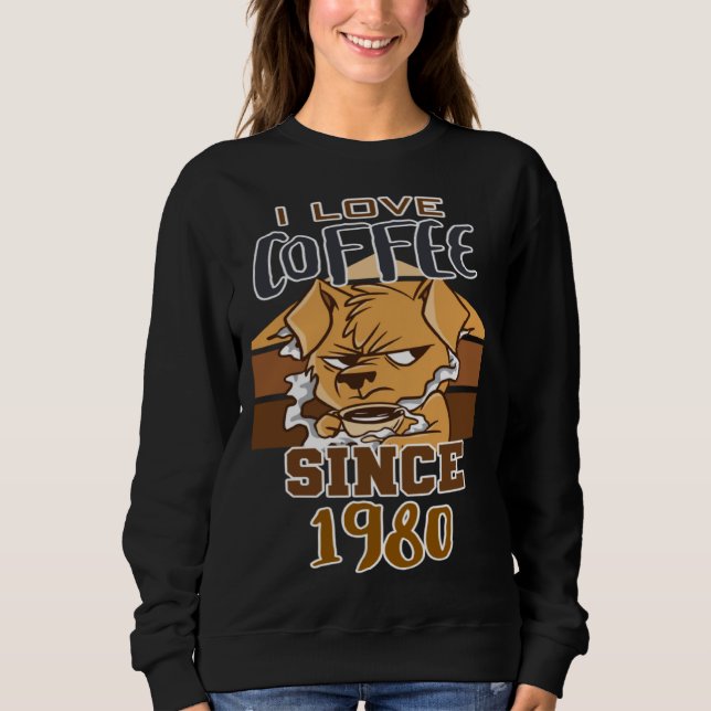 Sudadera I love coffee since 1980 (Anverso)