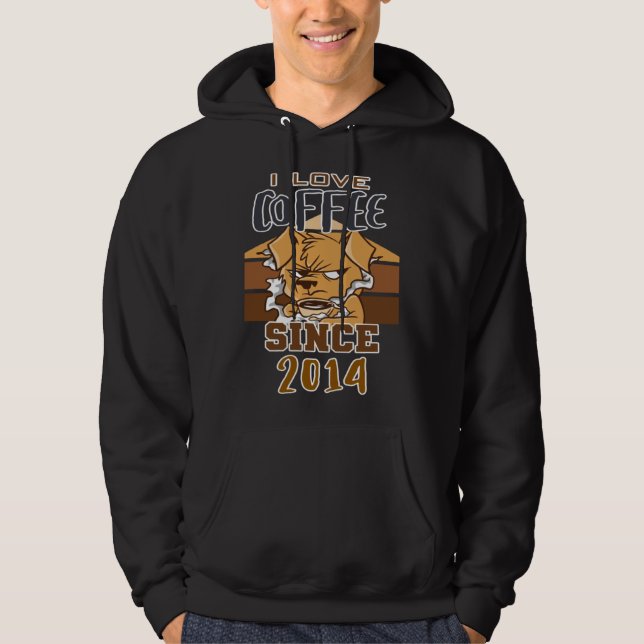 Sudadera I love coffee since 2014 (Anverso)