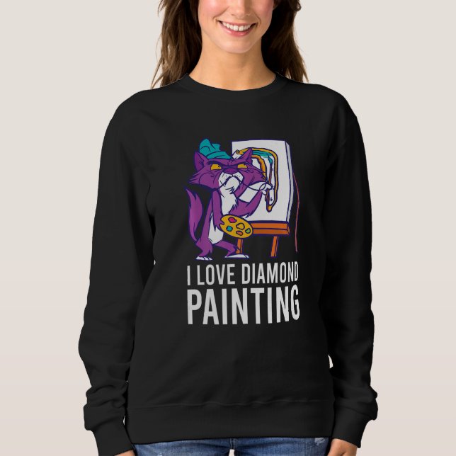 Sudadera I Love Diamond Painting Painter Artist Brush Artwo (Anverso)