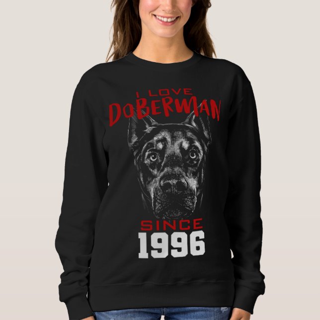 Sudadera I love doberman since 1996 (Anverso)