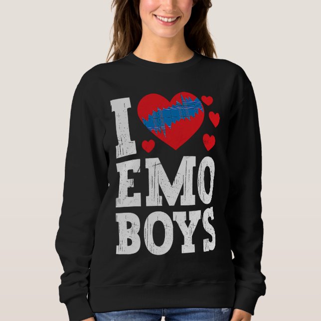 Sudadera I Love Emo Boys  emo boys (Anverso)