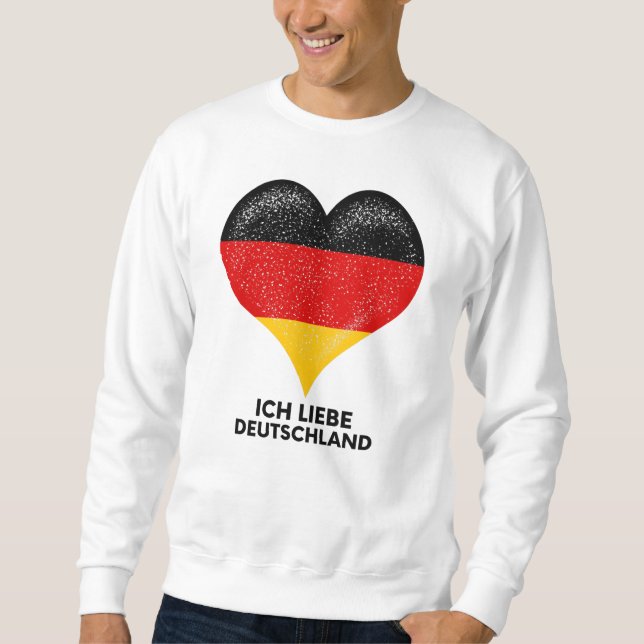 Sudadera I love German people and Germany country Heart (Anverso)