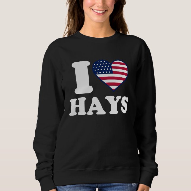 Sudadera I love Hays I heart Hays (Anverso)