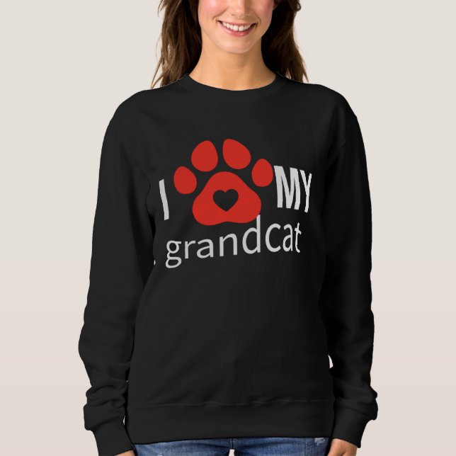 Sudadera I love Heart Grandcat (Anverso)