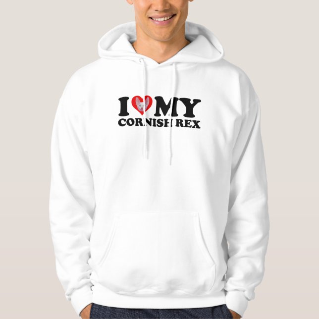 Sudadera I Love (Heart) My Cornish Rex (Anverso)