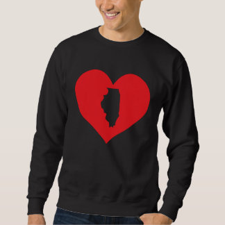 Sudadera I Love Illinois Heart Resident State Pride