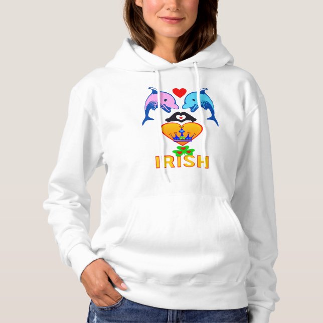 Sudadera ♥ ☘ I Love Irish-Awesome St Patrick's (Anverso)