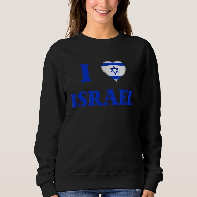 Sudadera I Love Israel Independence Day Yom Haatzmaut Jewis (Anverso)