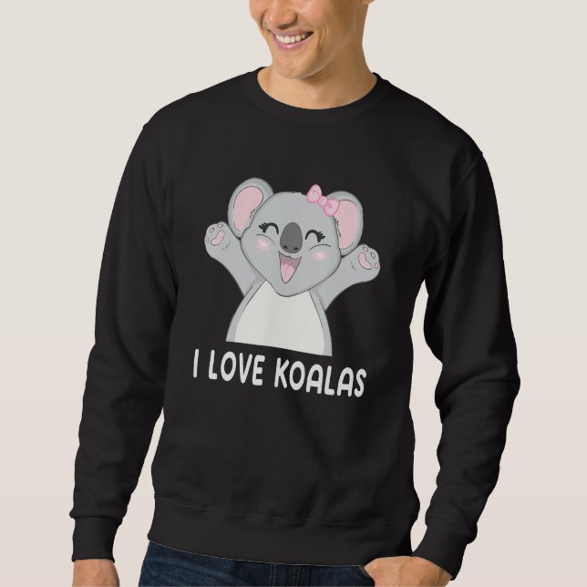 Sudadera I Love Koalas Cute Koala (Anverso)