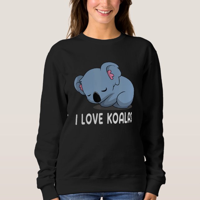 Sudadera I Love Koalas Cute Koala 2 (Anverso)