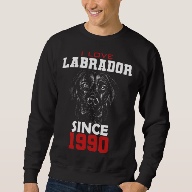 Sudadera I love labrador since 1990 (Anverso)