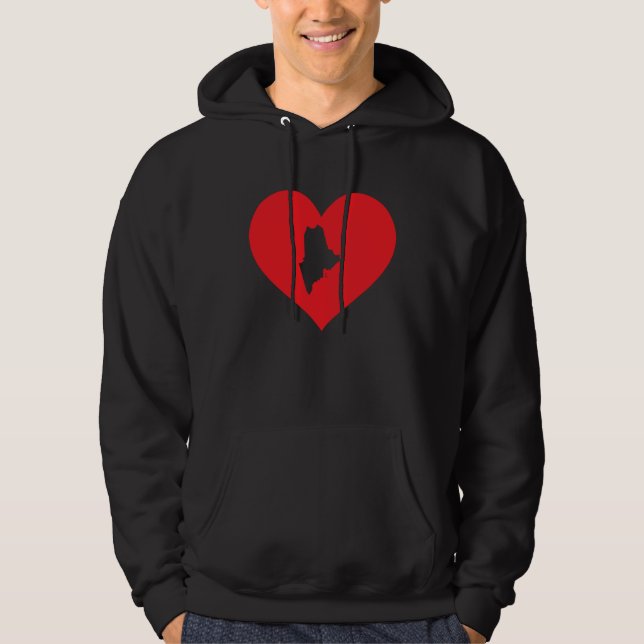 Sudadera I Love Maine Heart  Resident State Pride (Anverso)