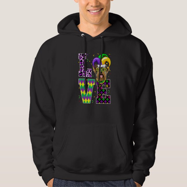Sudadera I Love Mardi Gras Festival Fiesta Funny Yorkshire  (Anverso)