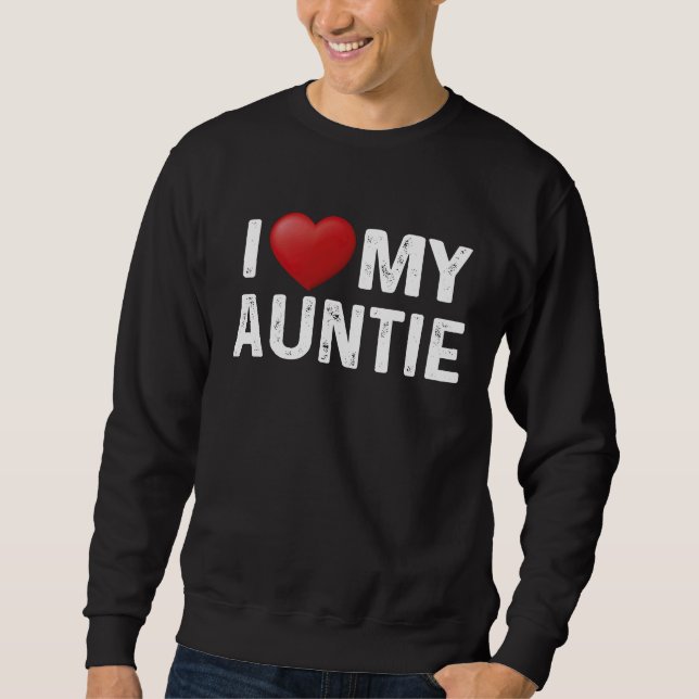 Sudadera I Love My Auntie Matching Family Love Heart (Anverso)