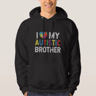 Sudadera I Love My Autistic Brother Autism Awareness Heart