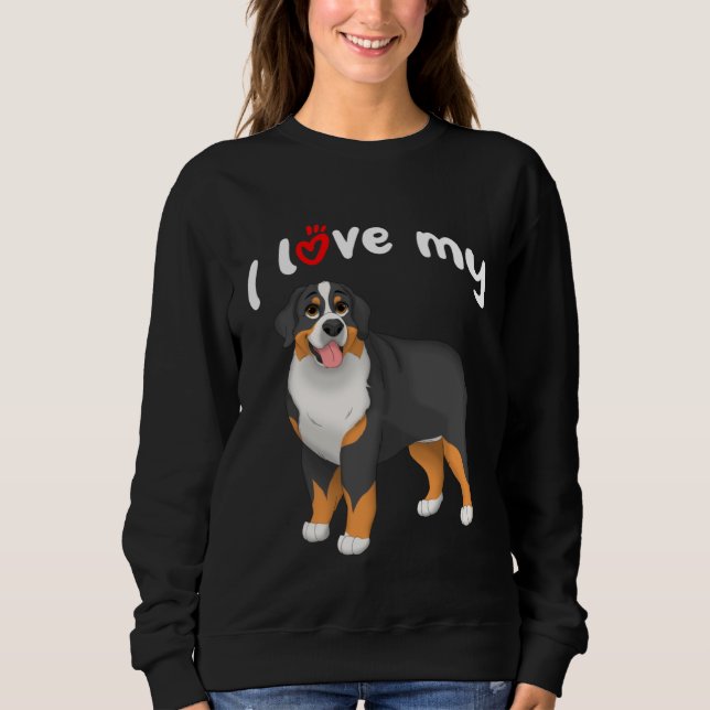 Sudadera I Love My Bernese Mountain Dog (Anverso)