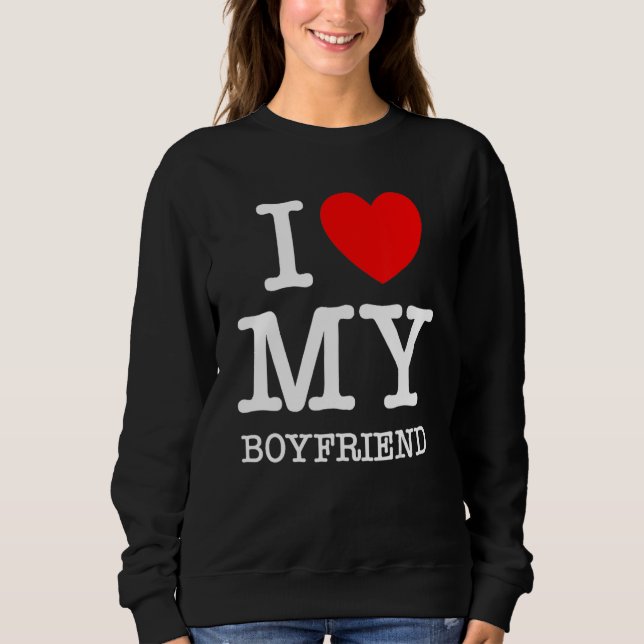 Sudadera I Love My Boyfriend I Heart My Girlfriend GF Valen (Anverso)