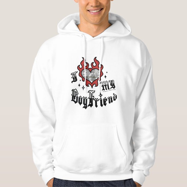 Sudadera I Love My Boyfriend - Red - DingusDesign  (Anverso)
