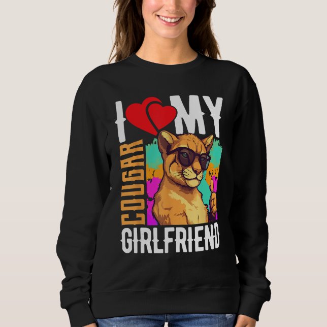 Sudadera I Love My Cougar Girlfriend   COUGAR (Anverso)
