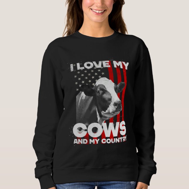 Sudadera I love my cows dairy farmer farming     (Anverso)