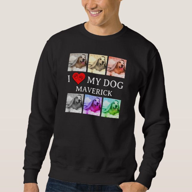 Sudadera I LOVE MY DOG Pop Art Pet Lover (Anverso)