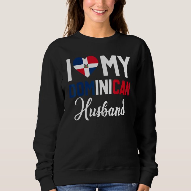 Sudadera I Love My Dominican Husband Canada Flag  Married C (Anverso)