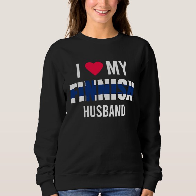 Sudadera I Love My Finnish Husband Valentines Day (Anverso)