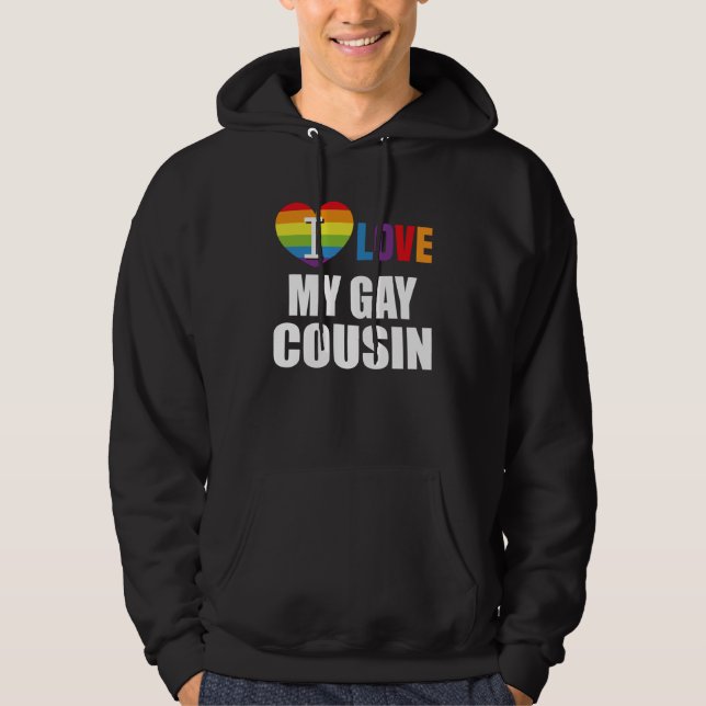 Sudadera I Love My Gay Cousin LGBT Gay Lesbian (Anverso)
