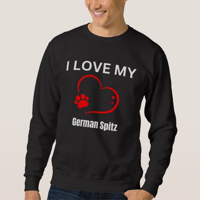 Sudadera I love my German Spitz breed dog Dog (Anverso)