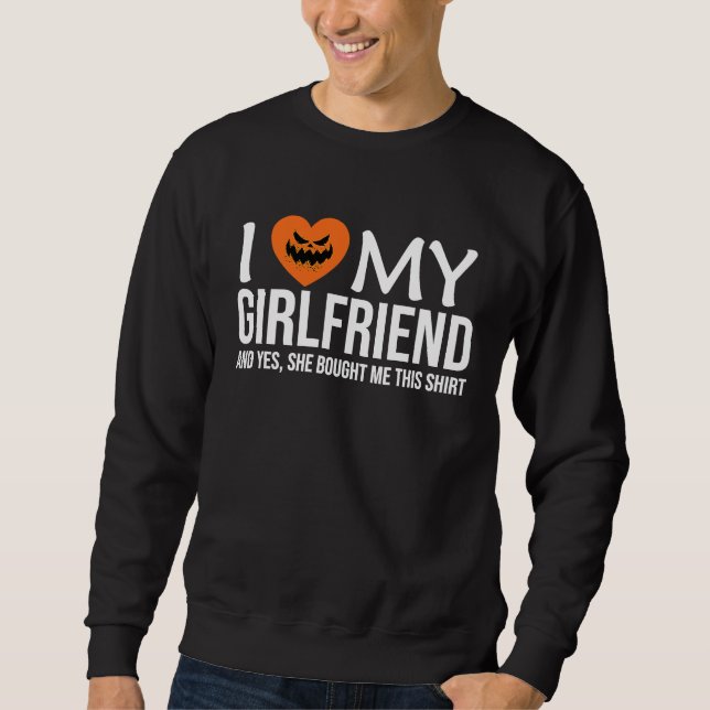 Sudadera I Love My Girlfriend I Heart My GF  Halloween Coup (Anverso)