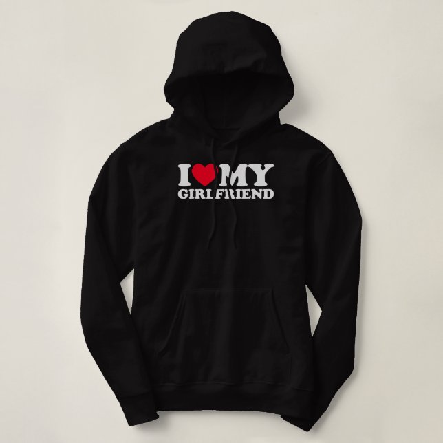 Sudadera I Love My Girlfriend I Heart My Girlfriend GF (Diseño del anverso)