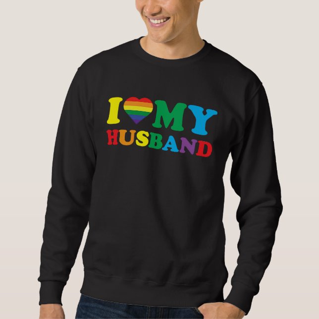 Sudadera I Love My Husband LGBTQ Gay Valentines Day (Anverso)