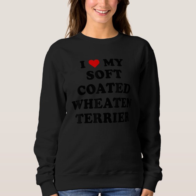 Sudadera I Love My Soft Coated Wheaten Terrier Dog retro de (Anverso)