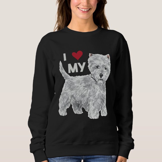 Sudadera I Love My Westie West Highland White Terrier (Anverso)